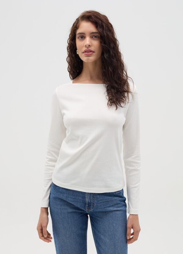 Ovs T-shirt a maniche lunghe scollo a barchetta