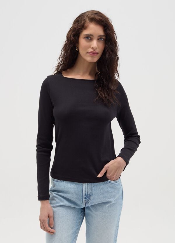 Ovs T-shirt a maniche lunghe scollo a barchetta