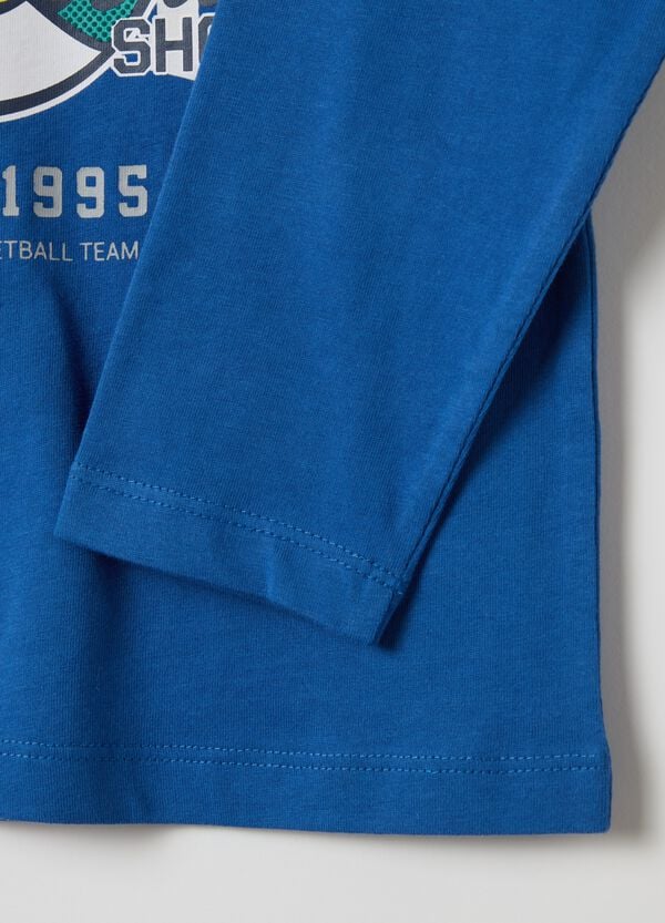 Ovs T-shirt A Maniche Lunghe Stampa Basket