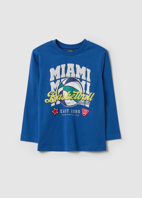 Ovs T-shirt a maniche lunghe stampa basket