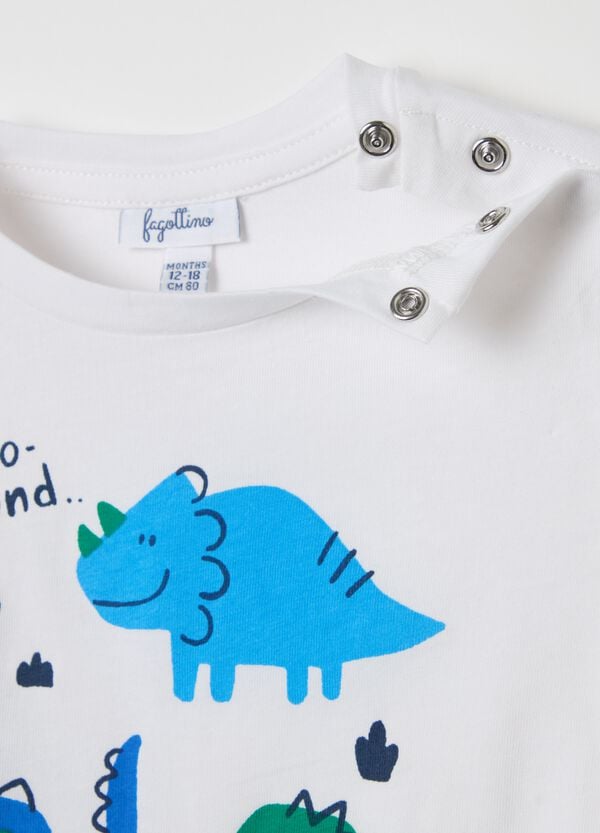 Ovs T-shirt A Maniche Lunghe Stampa Dinosauri
