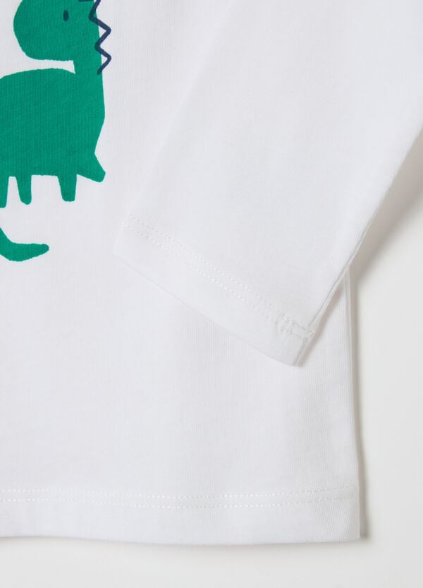 Ovs T-shirt A Maniche Lunghe Stampa Dinosauri