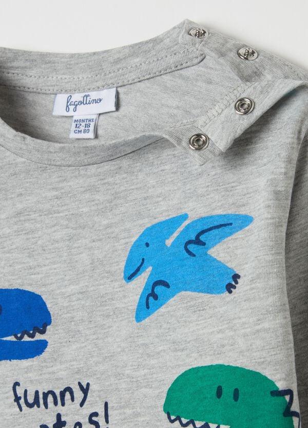 Ovs T-shirt A Maniche Lunghe Stampa Dinosauri
