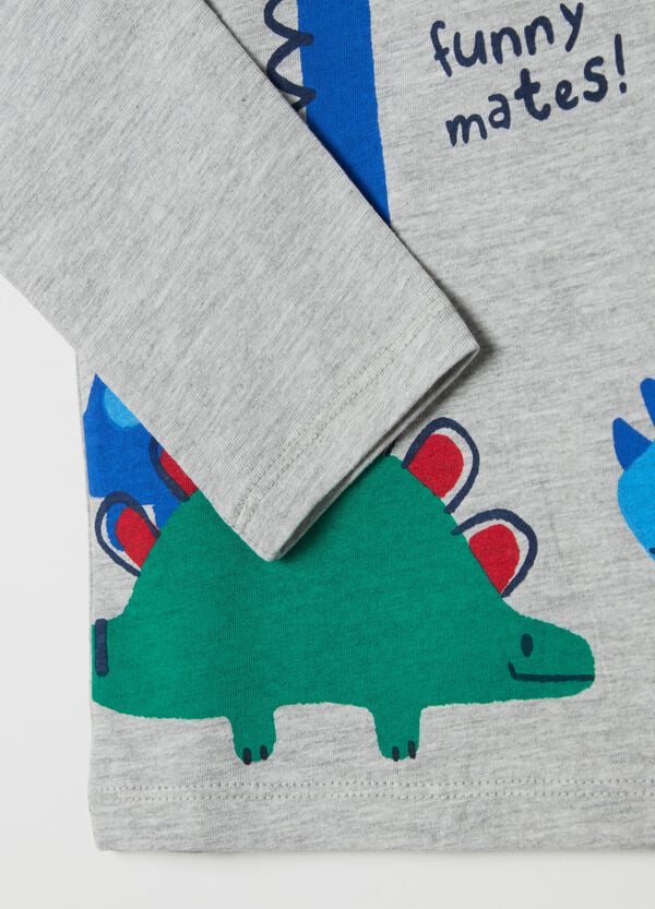 Ovs T-shirt A Maniche Lunghe Stampa Dinosauri