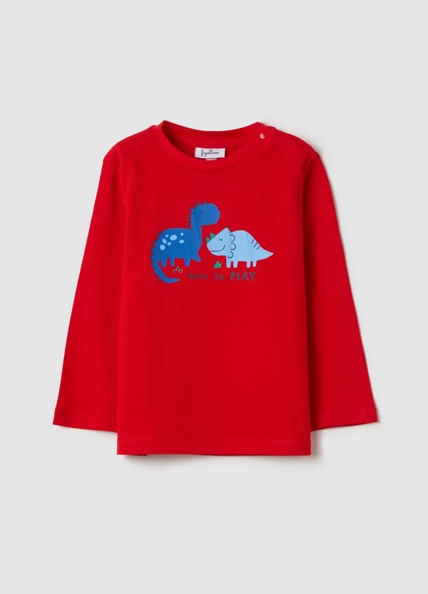Ovs T-shirt a maniche lunghe stampa dinosauri