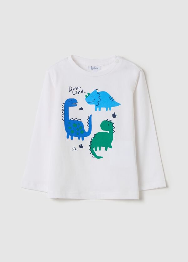 Ovs T-shirt a maniche lunghe stampa dinosauri