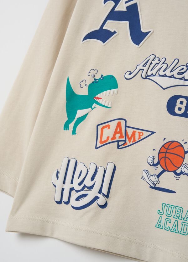 Ovs T-shirt A Maniche Lunghe Stampa Dinosauro
