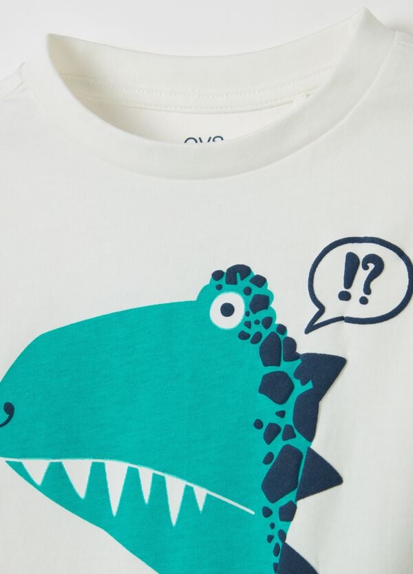 Ovs T-shirt A Maniche Lunghe Stampa Dinosauro