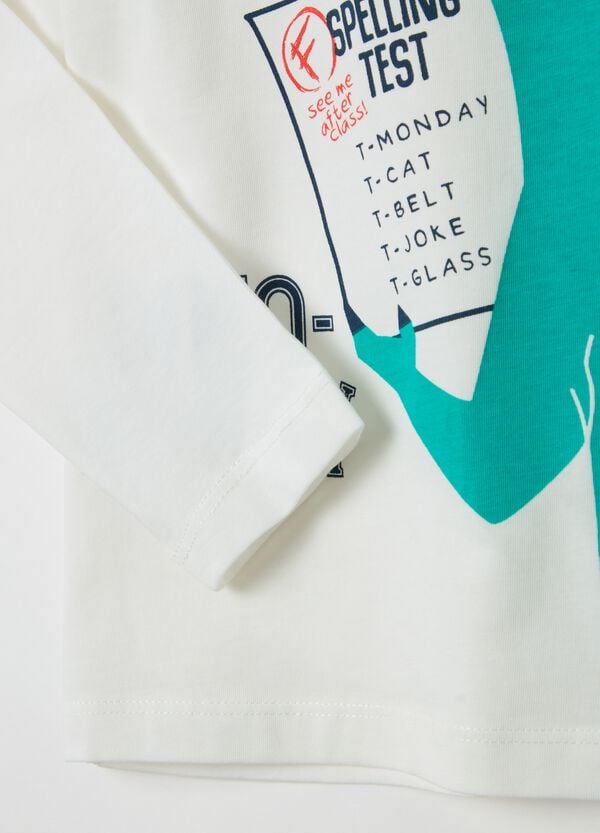 Ovs T-shirt A Maniche Lunghe Stampa Dinosauro