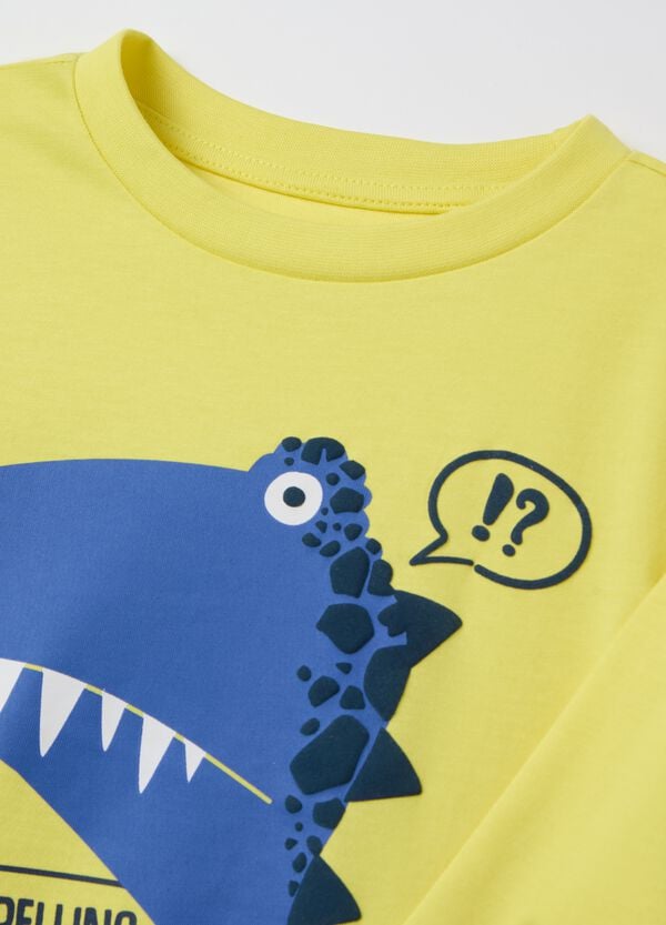 Ovs T-shirt A Maniche Lunghe Stampa Dinosauro