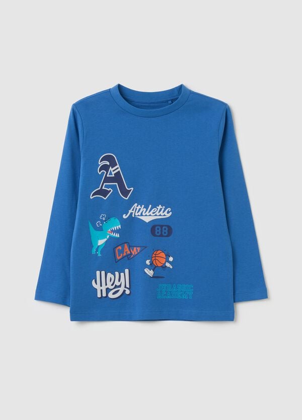 Ovs T-shirt a maniche lunghe stampa dinosauro