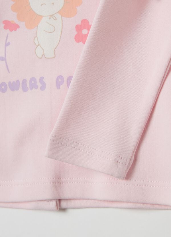 Ovs T-shirt A Maniche Lunghe Stampa "Flowers Party"