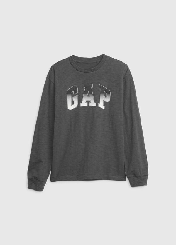 Ovs T-shirt a maniche lunghe stampa logo degrade