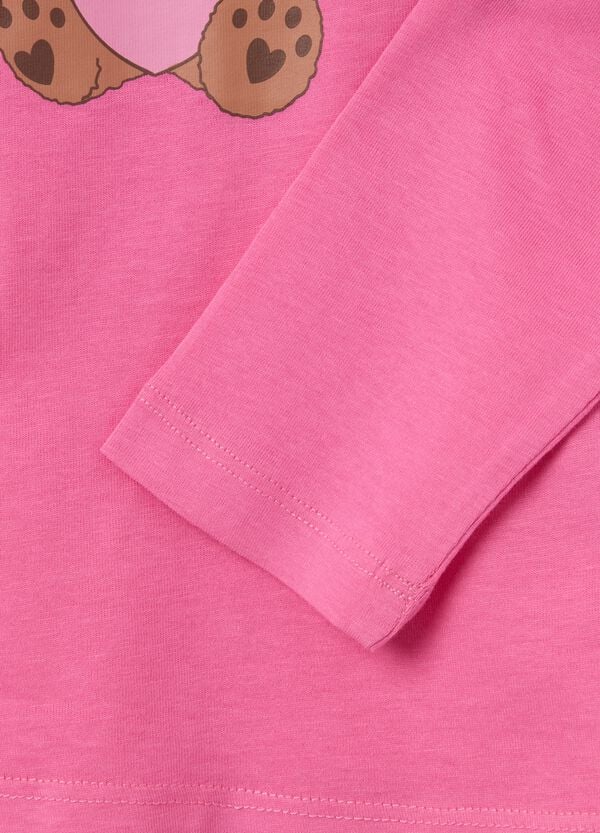 Ovs T-shirt A Maniche Lunghe Stampa "Lovely Bear"