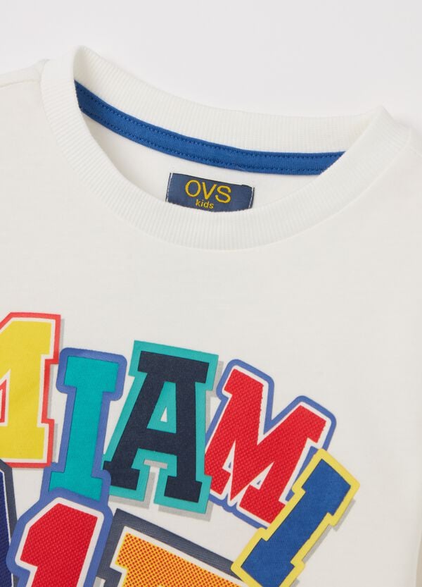Ovs T-shirt A Maniche Lunghe Stampa "Miami 91 B"