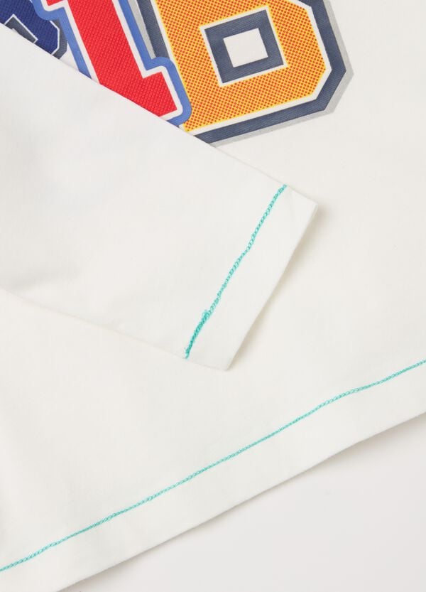 Ovs T-shirt A Maniche Lunghe Stampa "Miami 91 B"