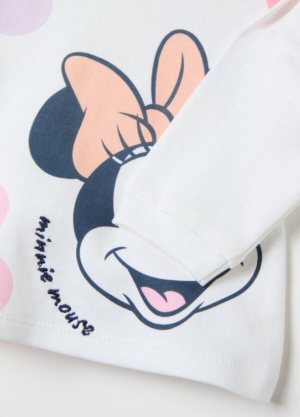 Ovs T-shirt A Maniche Lunghe Stampa Minnie E Fiori
