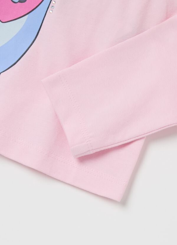 Ovs T-shirt A Maniche Lunghe Stampa Stitch