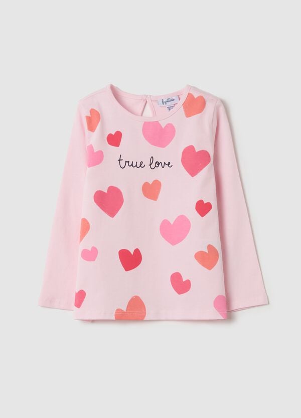Ovs T-shirt a maniche lunghe stampa "True Love"
