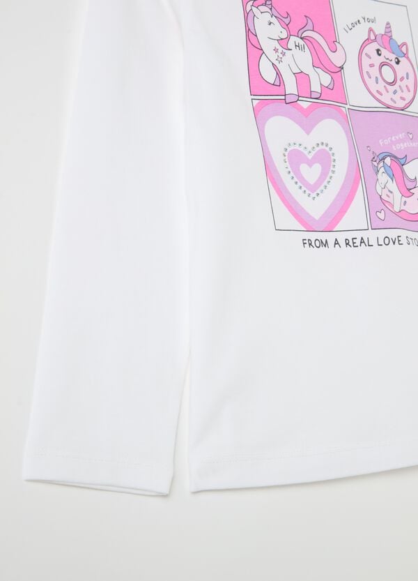 Ovs T-shirt A Maniche Lunghe Stampa Unicorno