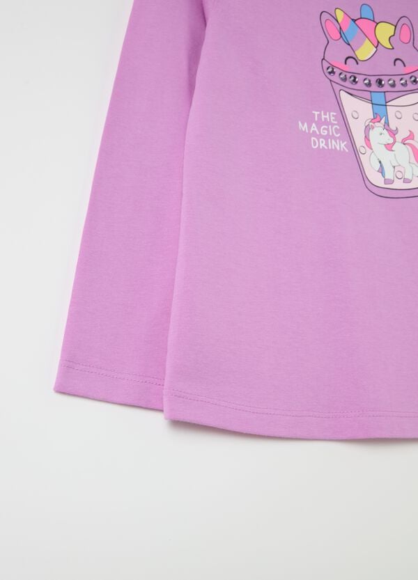 Ovs T-shirt A Maniche Lunghe Stampa Unicorno