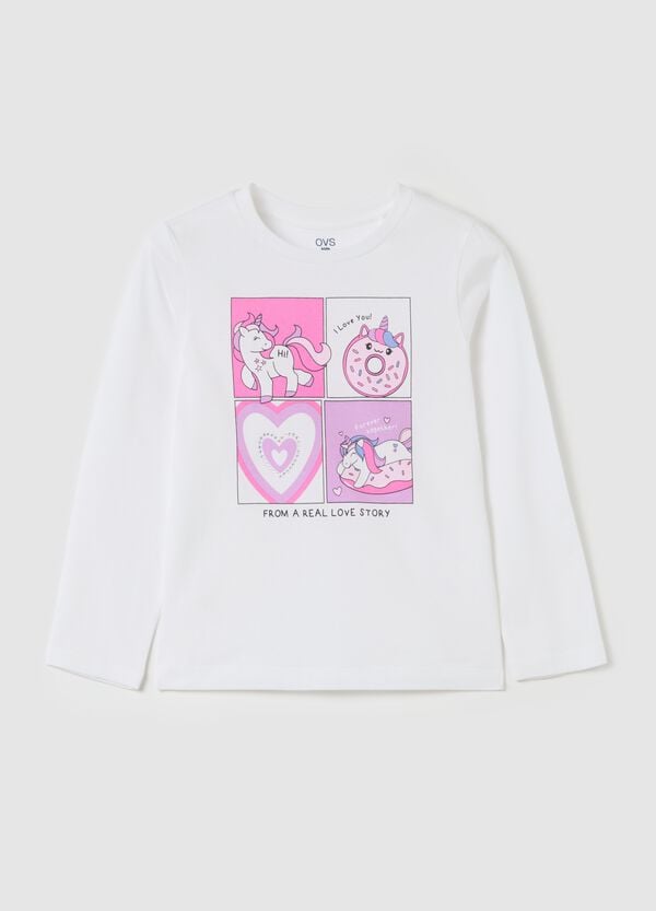 Ovs T-shirt a maniche lunghe stampa unicorno