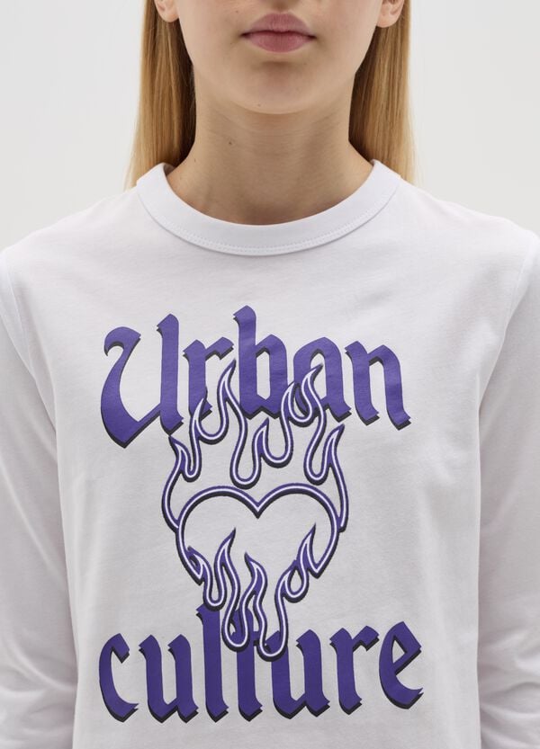 Ovs T-shirt A Maniche Lunghe Stampa "Urban Culture"