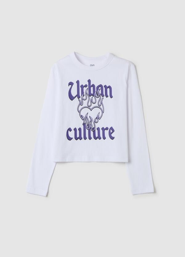 Ovs T-shirt A Maniche Lunghe Stampa "Urban Culture"