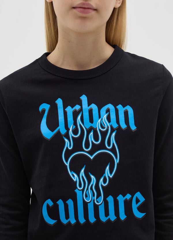 Ovs T-shirt A Maniche Lunghe Stampa "Urban Culture"