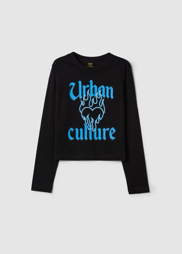 Ovs T-shirt A Maniche Lunghe Stampa "Urban Culture"