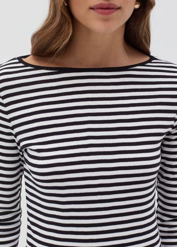 Ovs T-shirt A Righe Con Maniche Lunghe