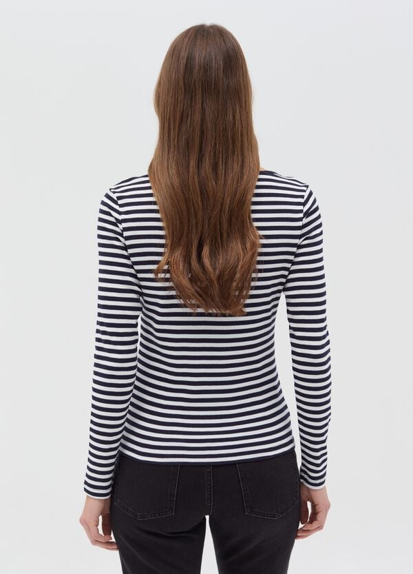 Ovs T-shirt A Righe Con Maniche Lunghe