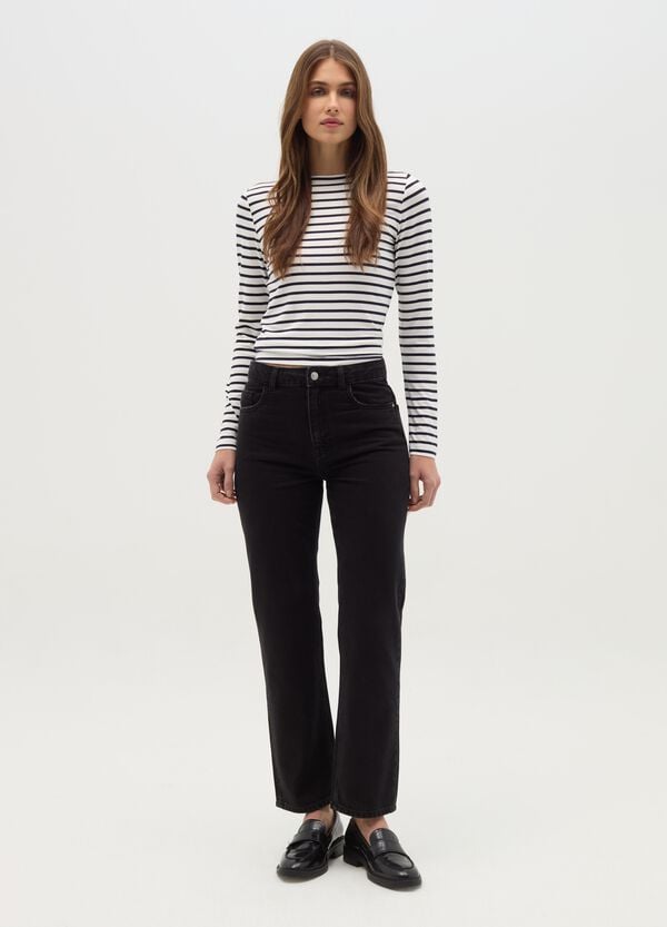 Ovs T-shirt a righe con scollo a barca