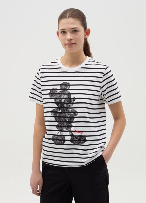 Ovs T-shirt A Righe Con Stampa Topolino
