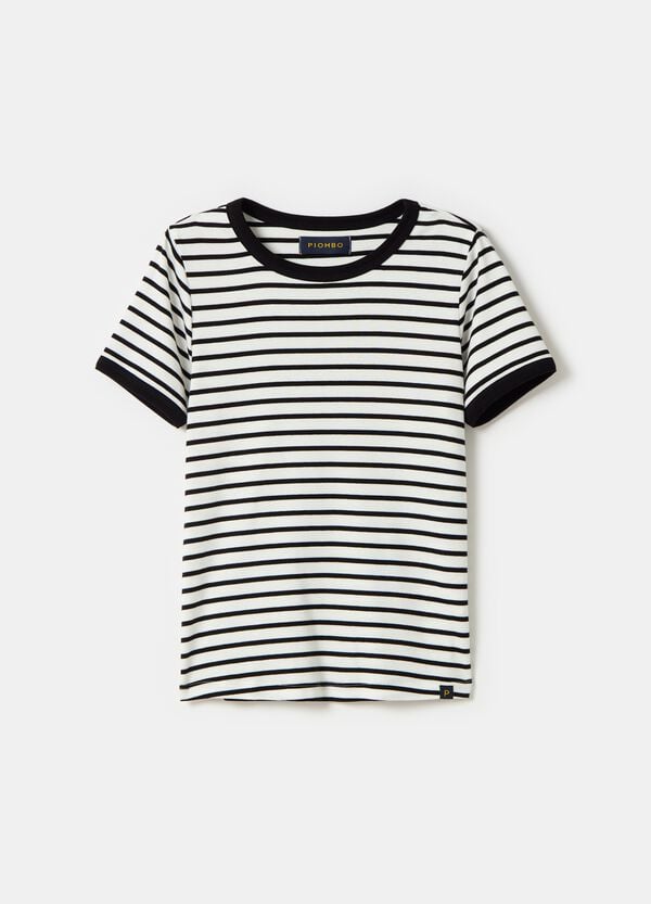Ovs T-shirt A Righe In Cotone Stretch