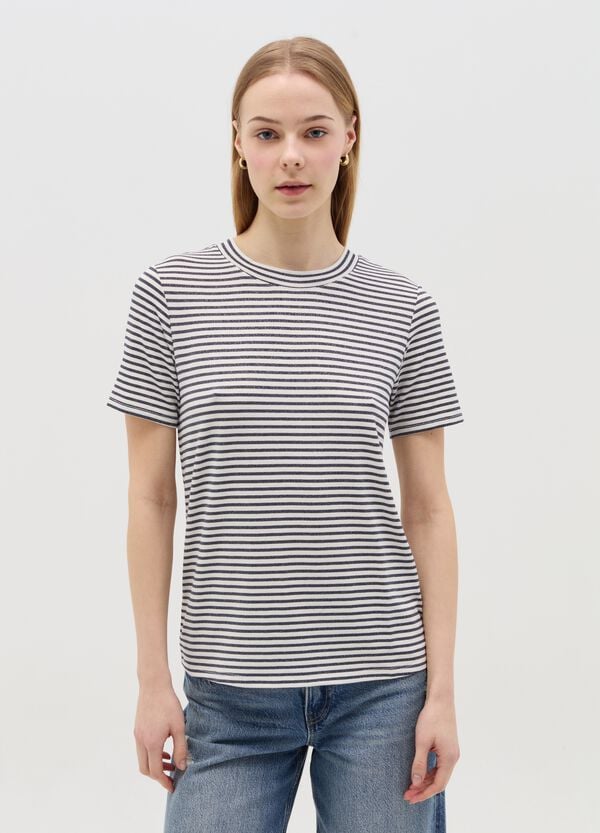 Ovs T-shirt A Righe Orizzontali Con Lurex