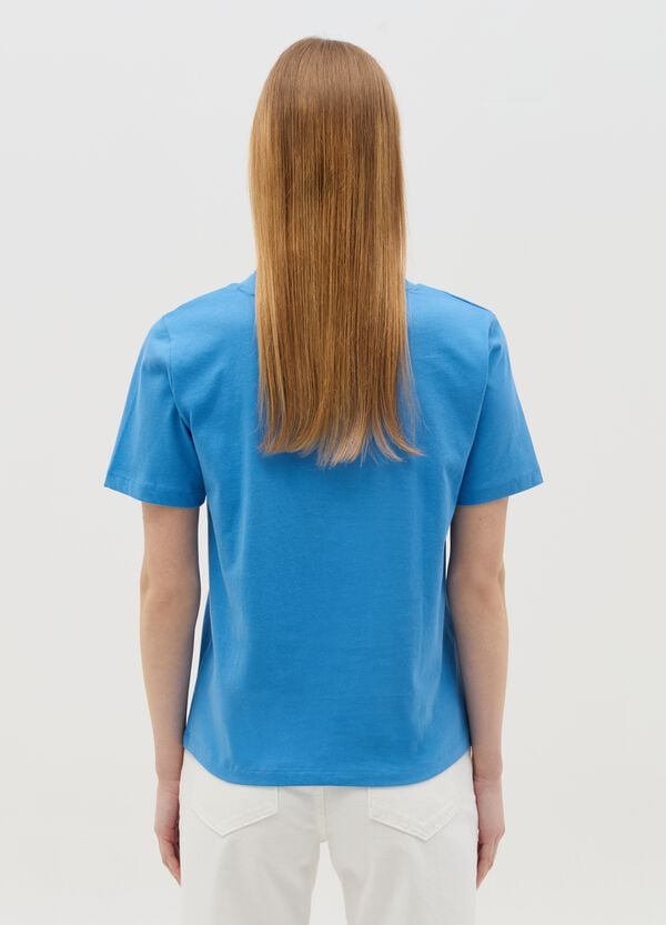 Ovs T-shirt Azzurra Con Scollo A V