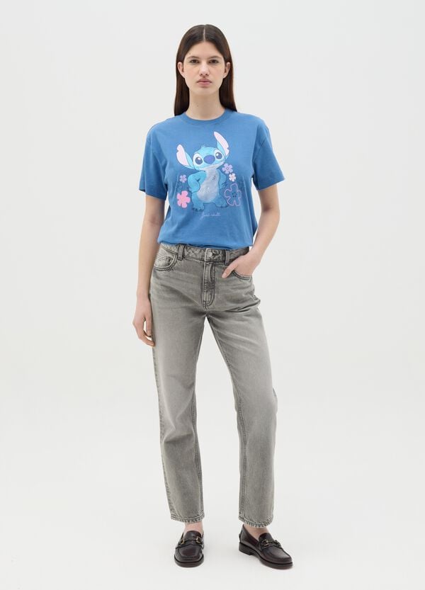 Ovs T-shirt Azzurra Con Stampa Stitch