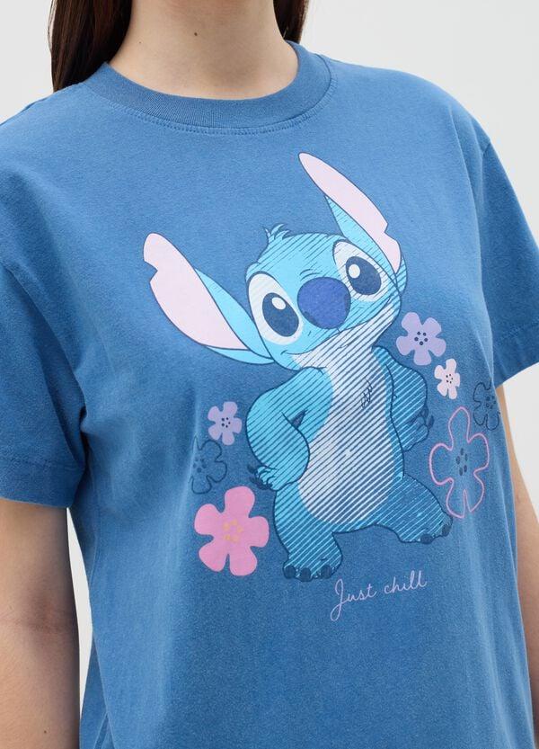Ovs T-shirt Azzurra Con Stampa Stitch