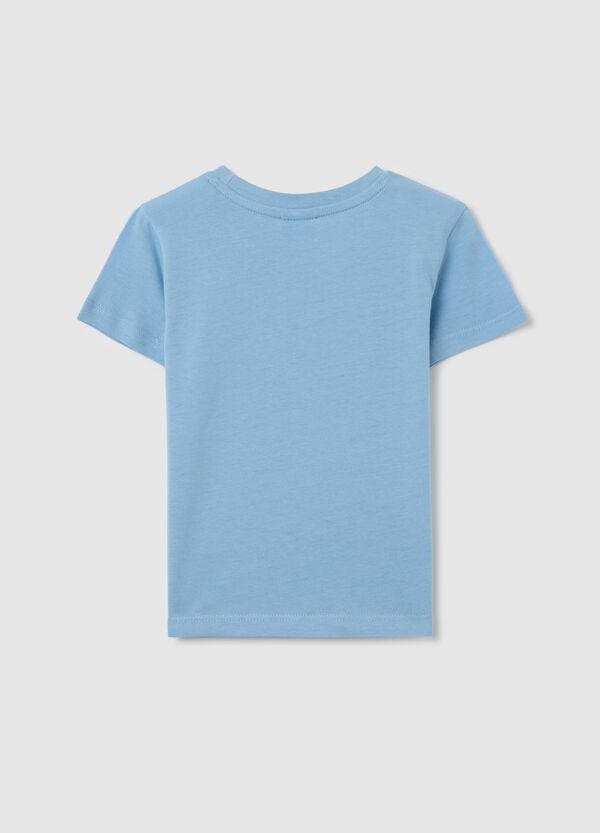 Ovs T-shirt Azzurra In Cotone Con Stampa "Captain"