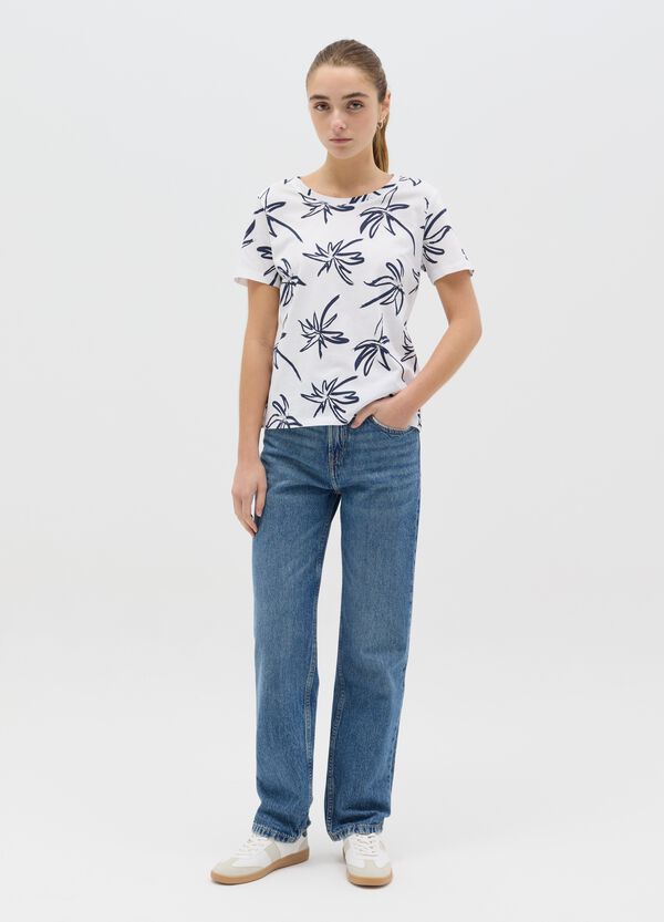 Ovs T-shirt Bianca Con Stampa Floreale