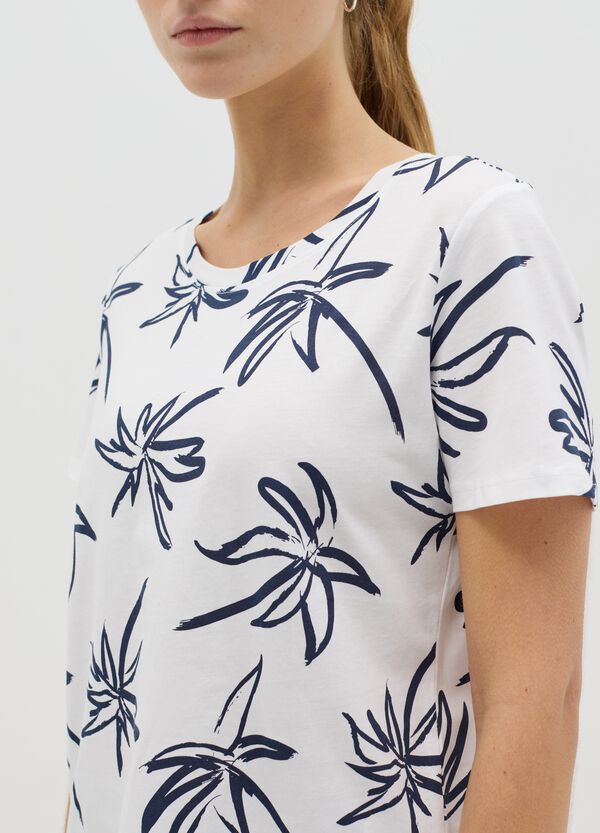 Ovs T-shirt Bianca Con Stampa Floreale