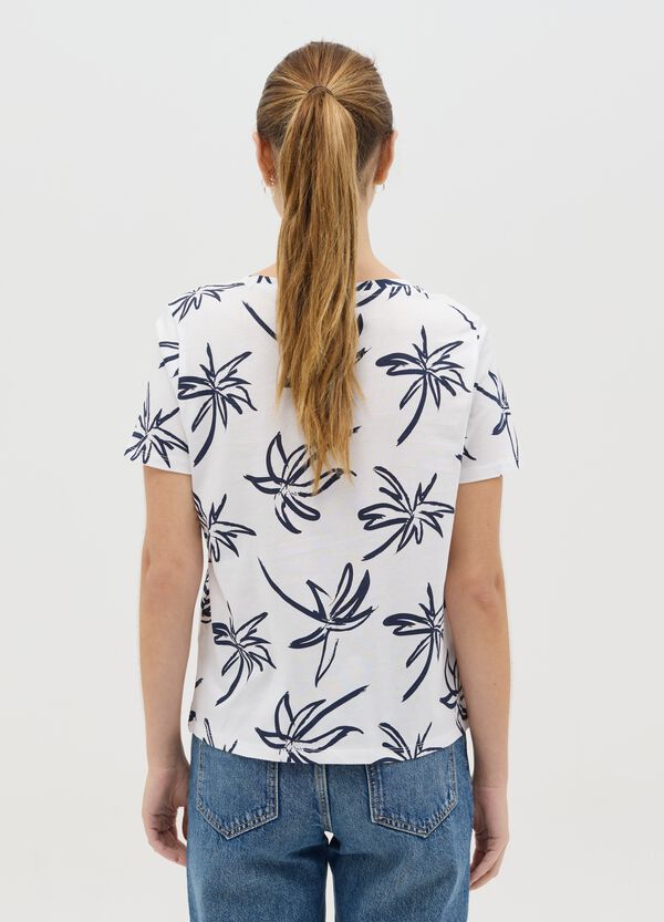 Ovs T-shirt Bianca Con Stampa Floreale