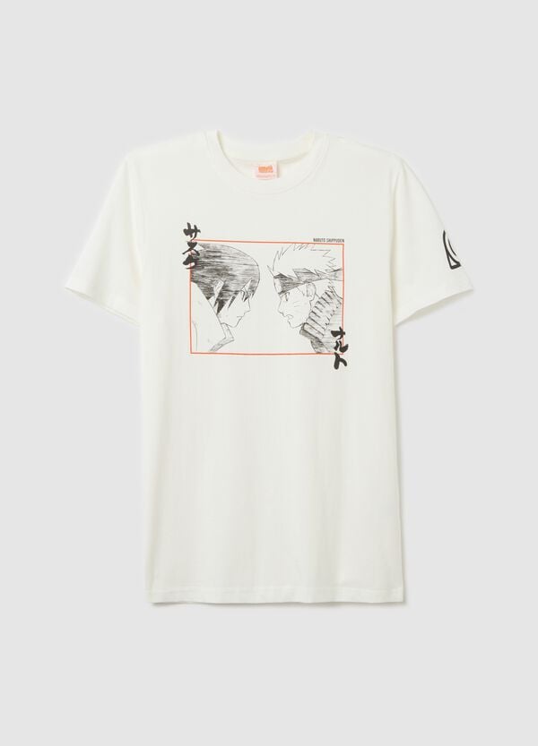 Ovs T-shirt bianca con stampa Naruto