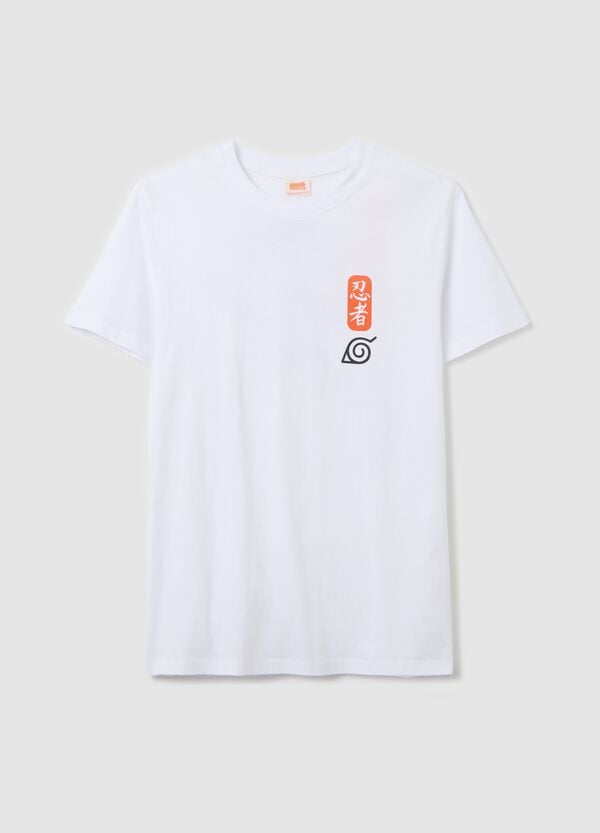 Ovs T-shirt bianca con stampa Naruto