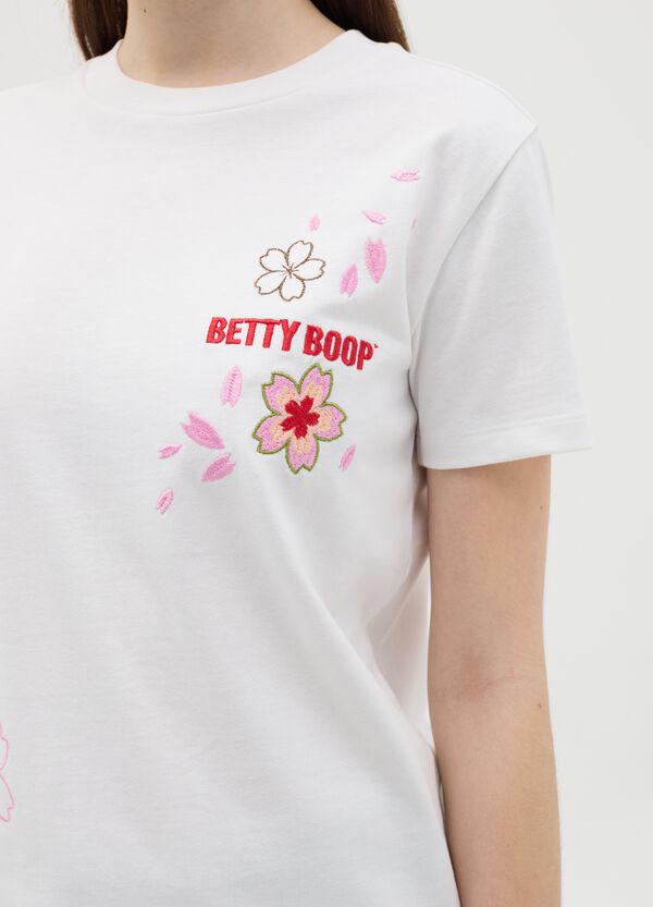 Ovs T-shirt Bianca In Cotone Con Stampa Betty Boop
