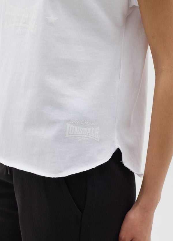 Ovs T-shirt Bianca In Cotone Con Stampa Glitterata