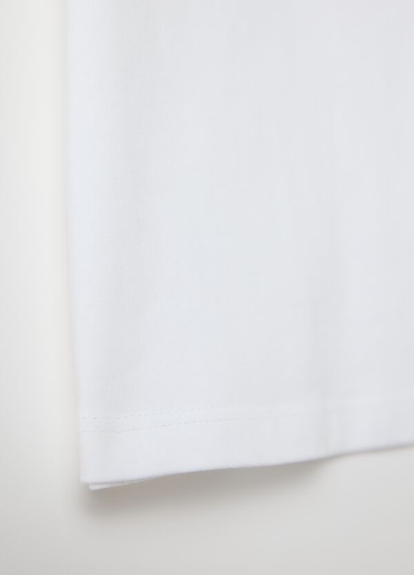 Ovs T-shirt Bianca In Cotone Con Strass