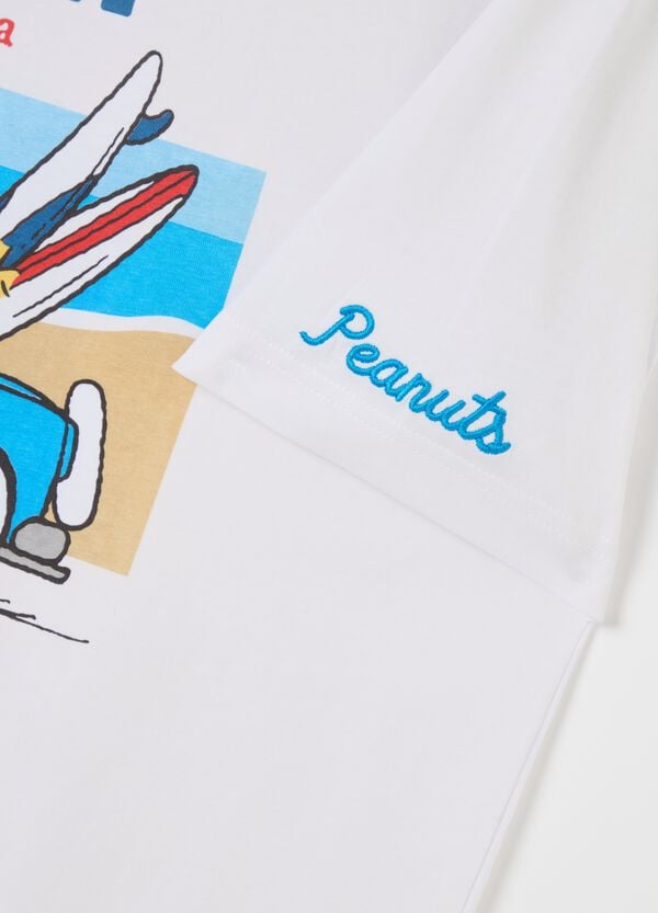 Ovs T-shirt Bianca Stampa Snoopy La Dolce Vita