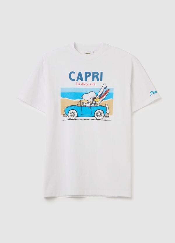 Ovs T-shirt bianca stampa Snoopy La Dolce Vita